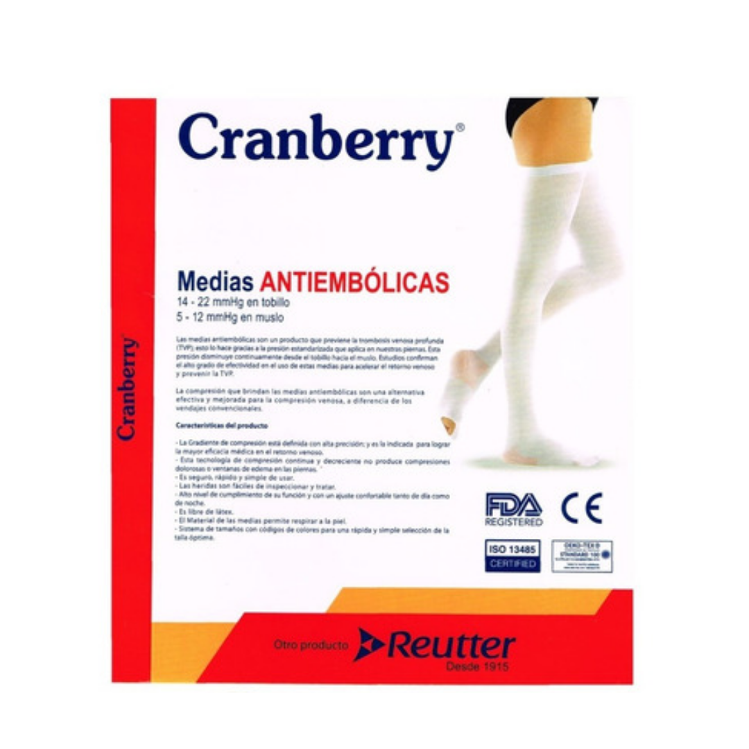 Medias Antiembolicas De Compresion - Cranberry Talla L